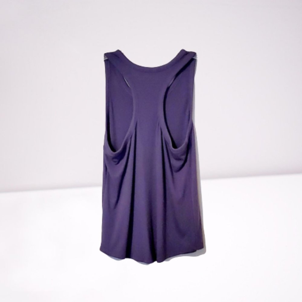 Blue Ribbed Athletic Tank - Picture 2 of 4